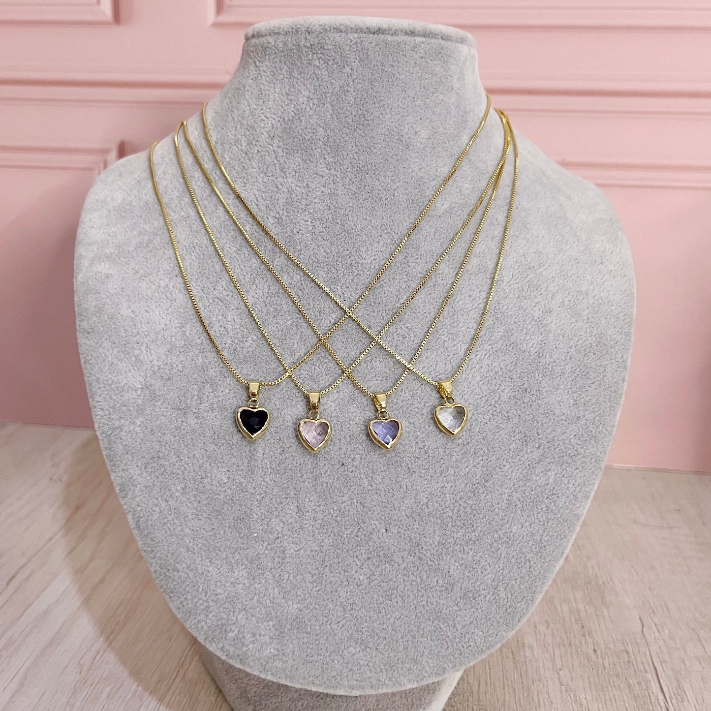 Collar corazón cristal