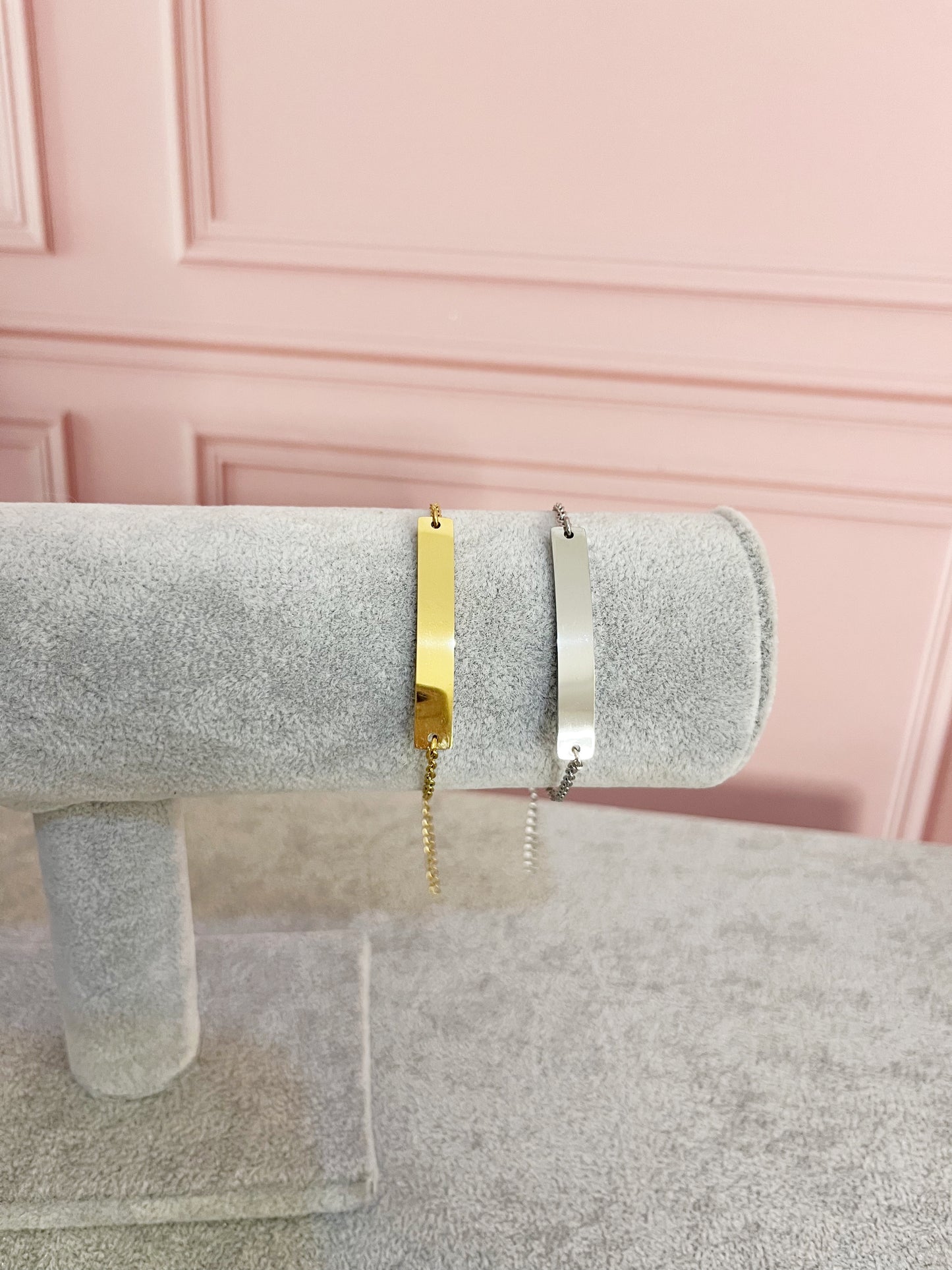 Pulsera placa rectangular