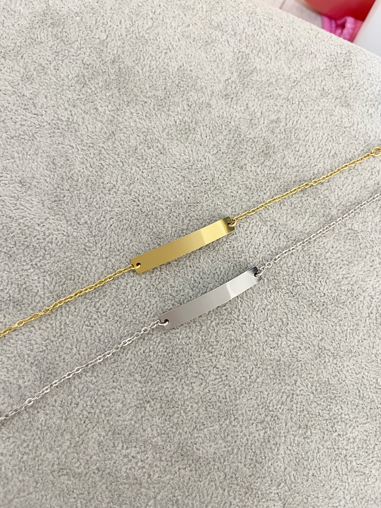 Pulsera placa rectangular