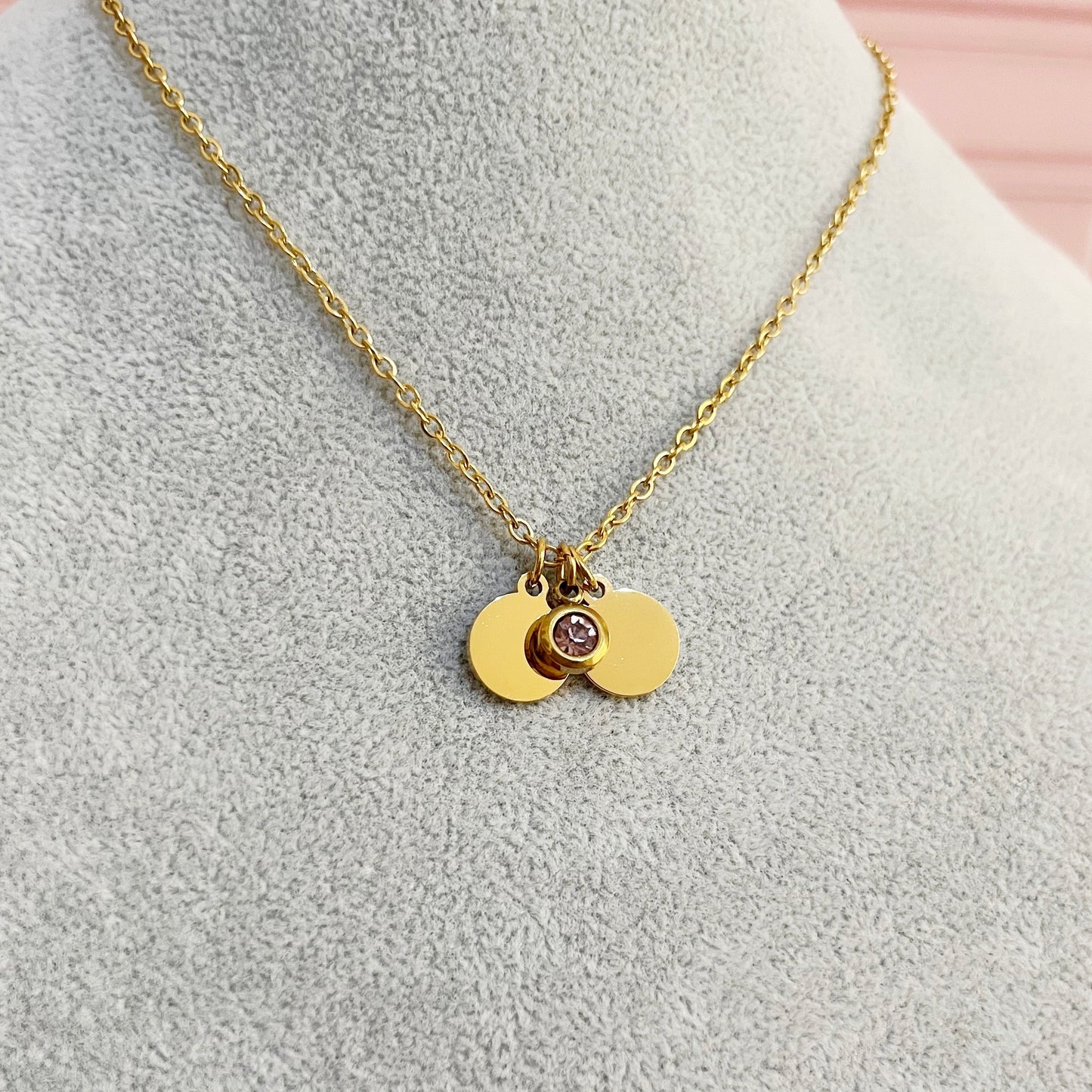 Collar tag redondo (no incluye cristal )