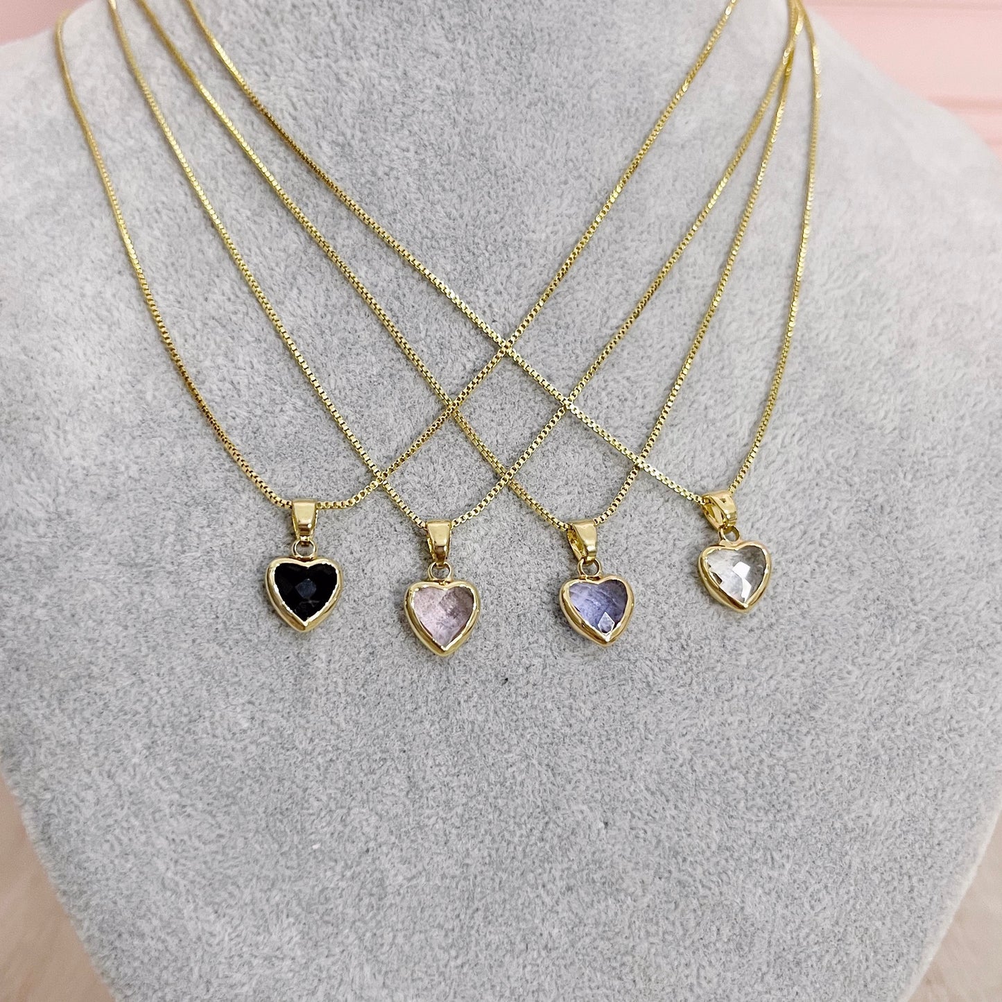 Collar corazón cristal