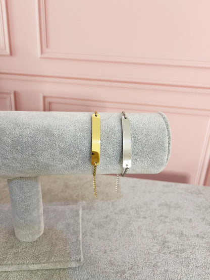 Pulsera placa rectangular