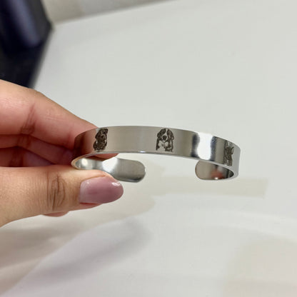 Brazalete con fotografía ( incluye grabado de 3 imágenes)