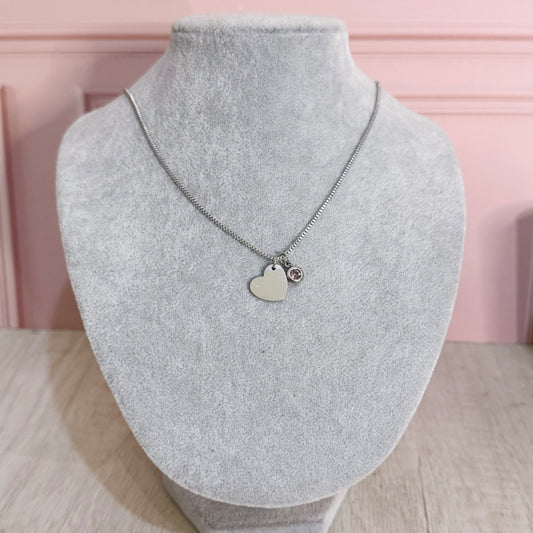 Collar tag corazón