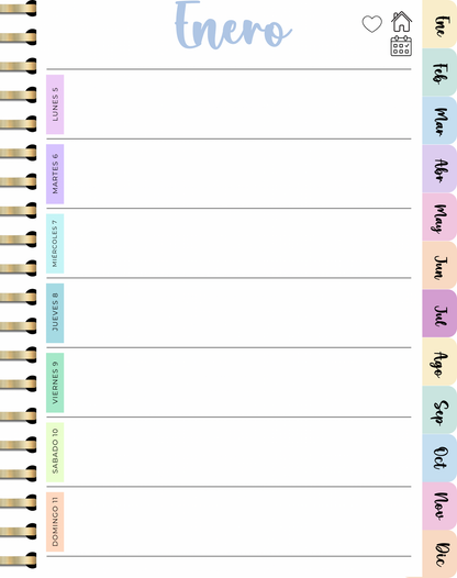 agenda digital con fechas